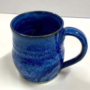 Marble Blue Coffee Mug Medium Sized Tea Cup